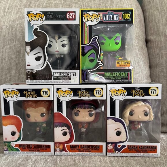 Disney Villain Funko Pop Collection - Hocus Pocus & Maleficent - Picture 1 of 5